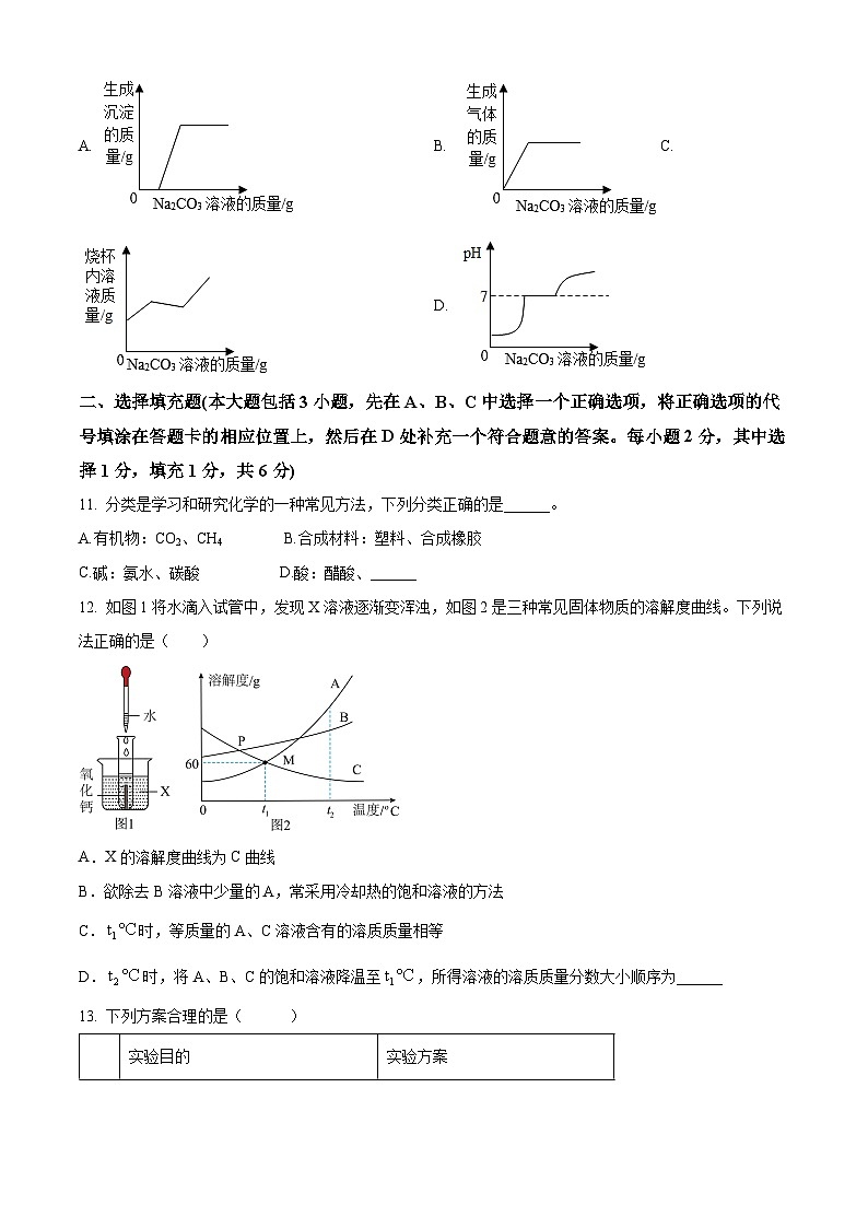 江西省吉安市十校联盟2023-2024学年九年级下学期期中考试化学试题（原卷版）第3页