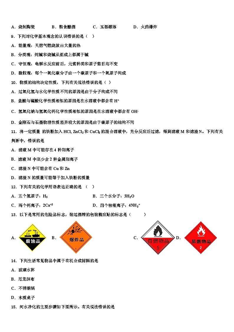 2024年天津市中考化学考试模拟冲刺卷03
