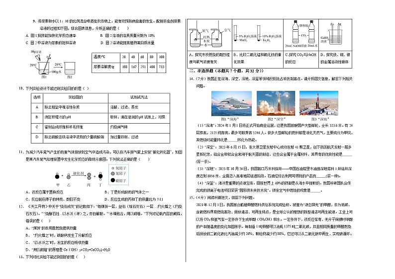 2024年中考押题预测卷：化学（湖北卷）（考试版A3）02
