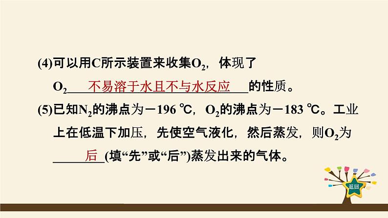 人教版化学九上课时练测课件：实验活动1 氧气的实验室制取与性质第7页