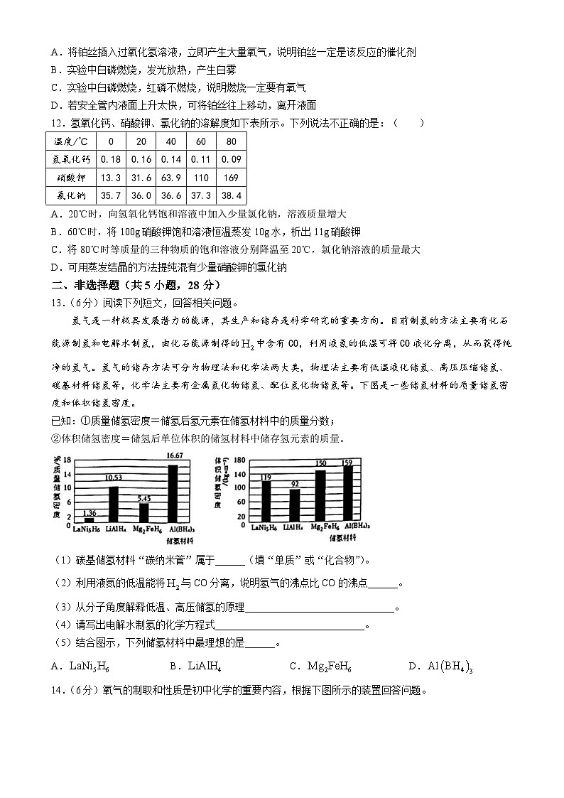 27，2024年安徽省铜陵市铜官区中考模拟化学试题第3页