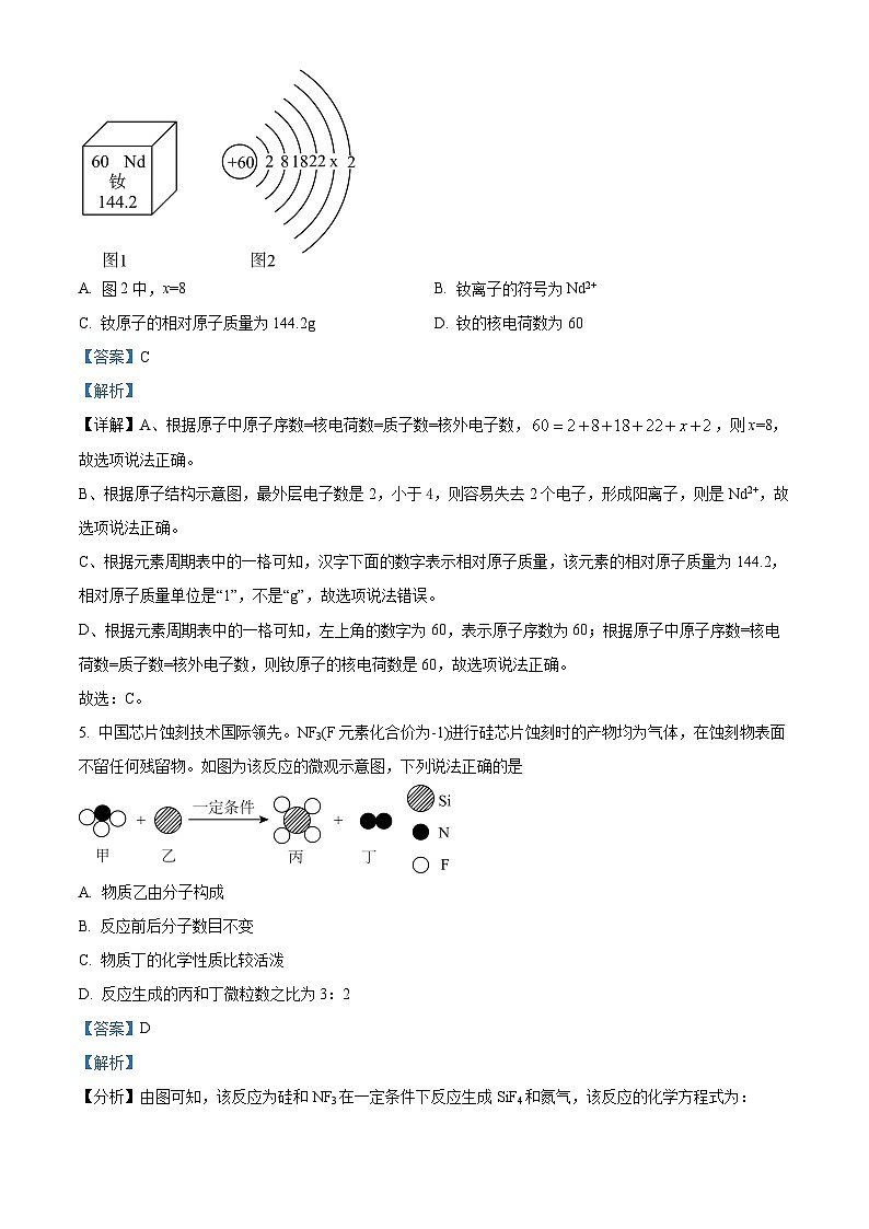 2024年河北省邯郸市第十三中学中考一模化学试题（原卷版+解析版）03