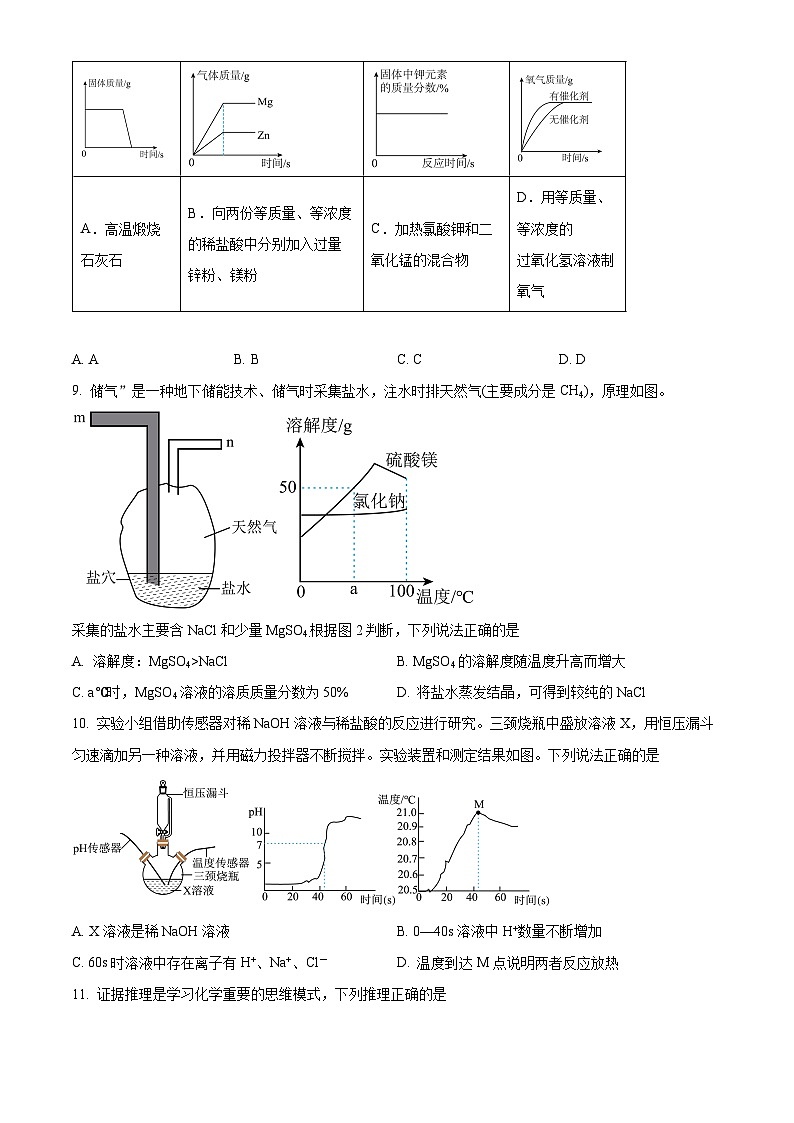 2024年甘肃省武威市凉州区武威三中教研联片中考模拟考试二模化学试题（原卷版+解析版）03