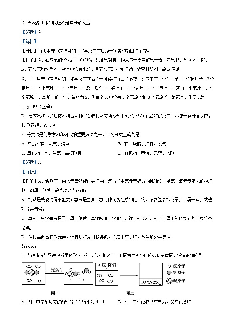 2024年宁夏银川市第十五中学中考一模化学试题（原卷版+解析版）03