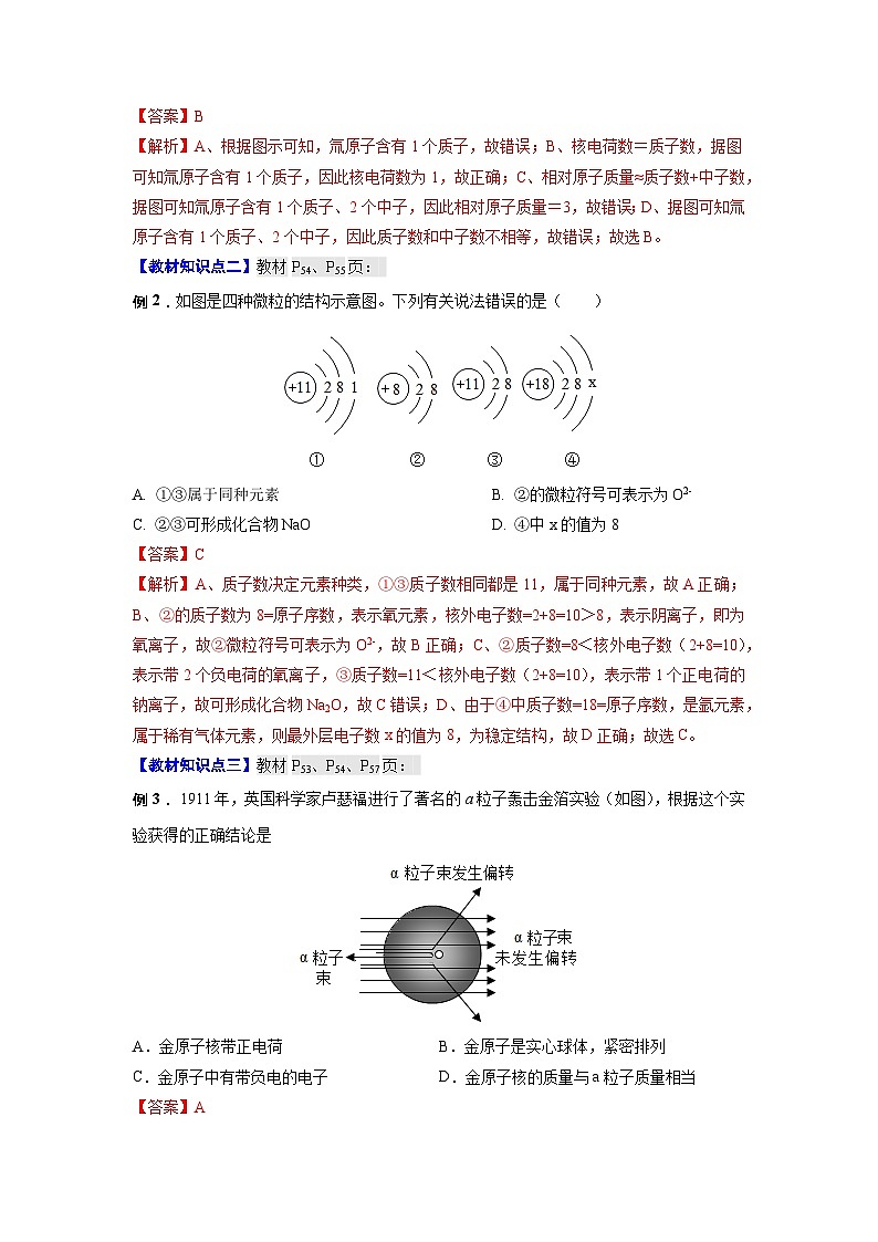 化学人教版九上同步提优讲练：3.2 原子的结构第3页
