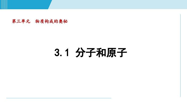 化学人教版九上知识点拨课件：3.1 分子和原子第1页