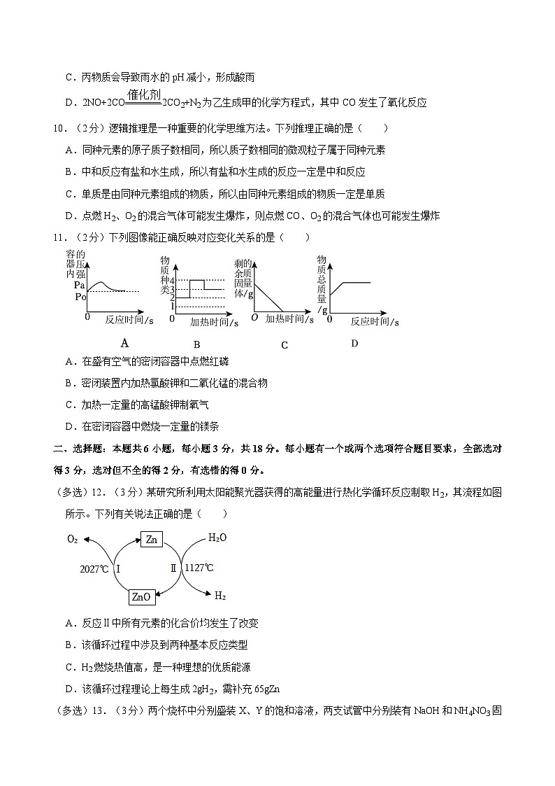 2024年山东省潍坊市寿光市中考一模化学试卷第3页