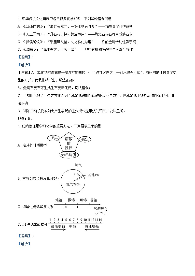 2024年山东省枣庄市山亭区翼云中学中考学业水平模拟考试化学试卷（原卷版+解析版）03