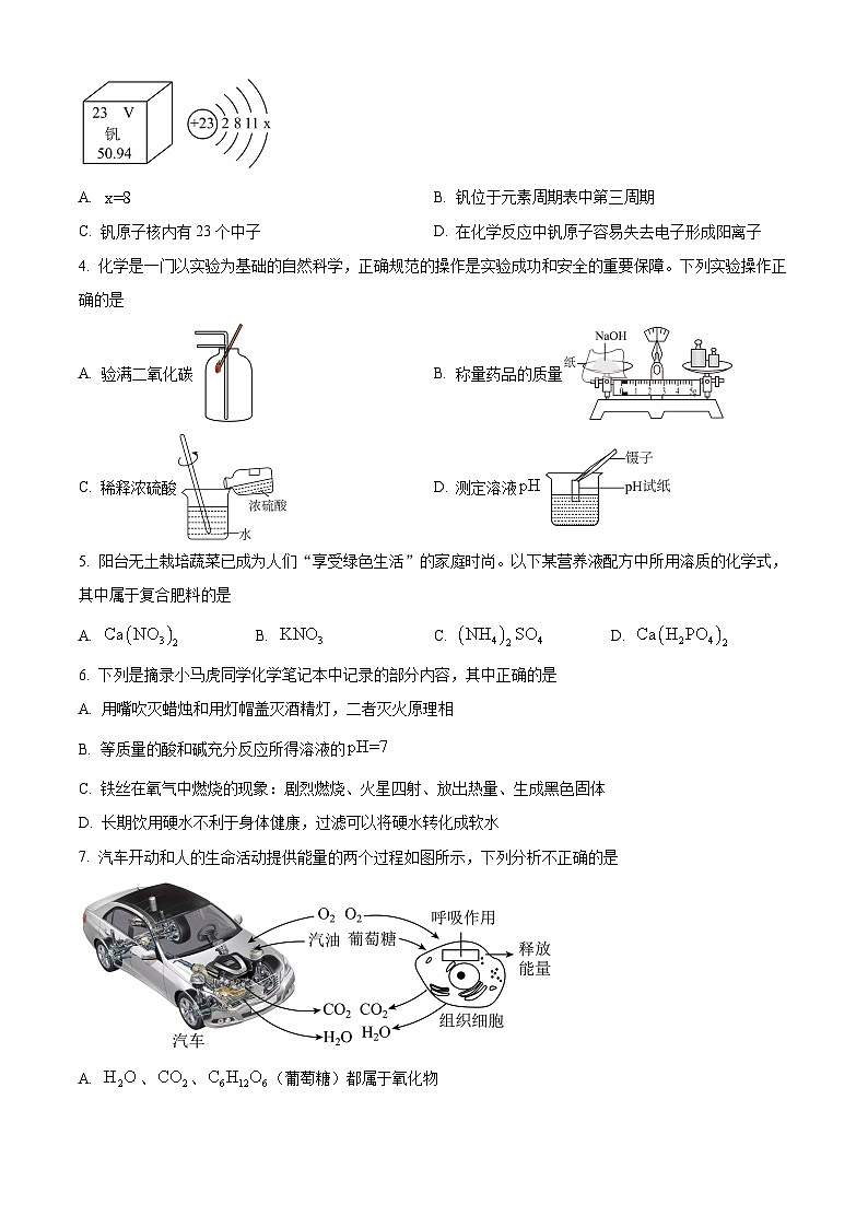 2024年山东省聊城市莘县中考二模化学试题（原卷版+解析版）02