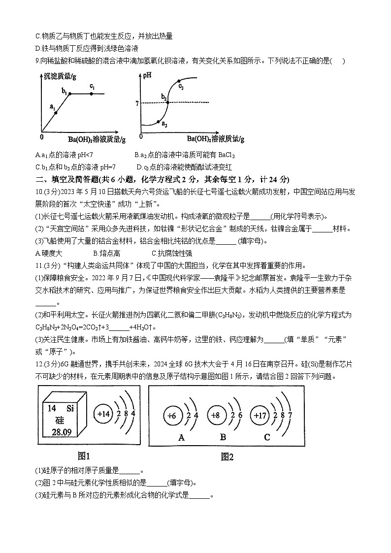 02，2024年陕西省西安市陕西师范大学附属中学中考五模化学试卷(无答案)03