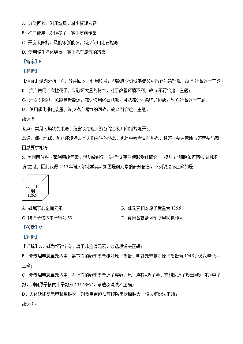2024年甘肃省华亭市皇甫学校初中学业水平考试化学模拟测试题（七）（解析版）第2页