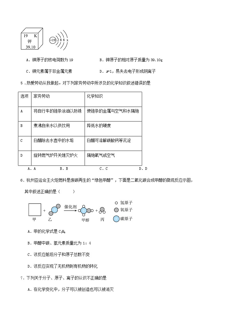 2024年天津市初中学业水平考试化学模拟练习试卷解析02