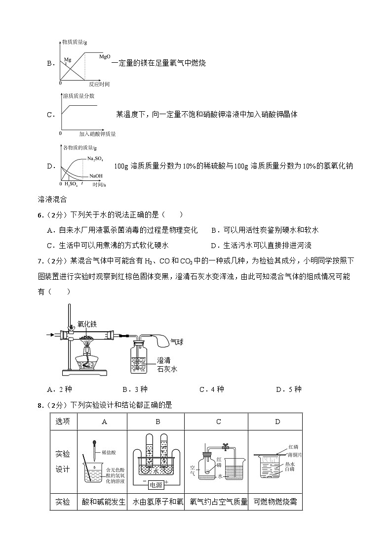 2024年甘肃省金昌市永昌县六中联片教研中考三模化学试题第2页