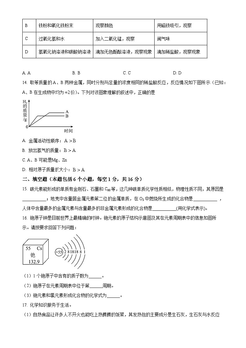 2024年河南省新乡市延津县中考第二次模拟测试化学试题（原卷版+解析版）03
