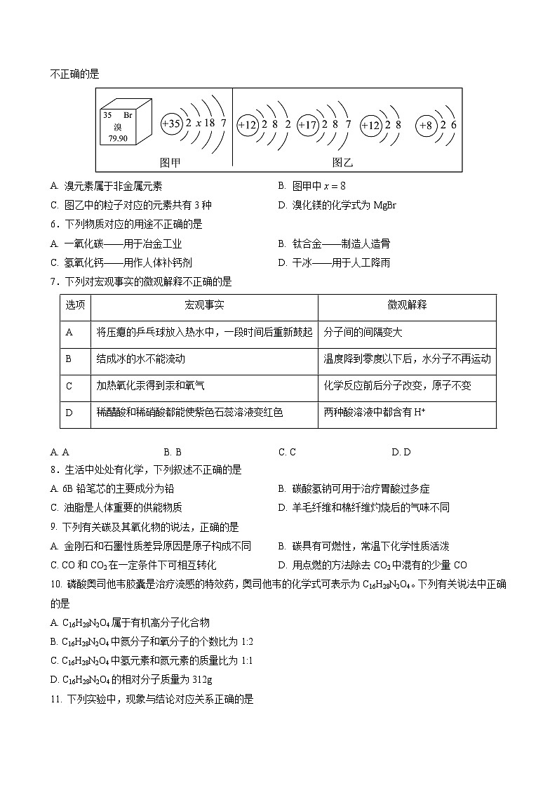 化学（南京卷）（考试版A4）第2页