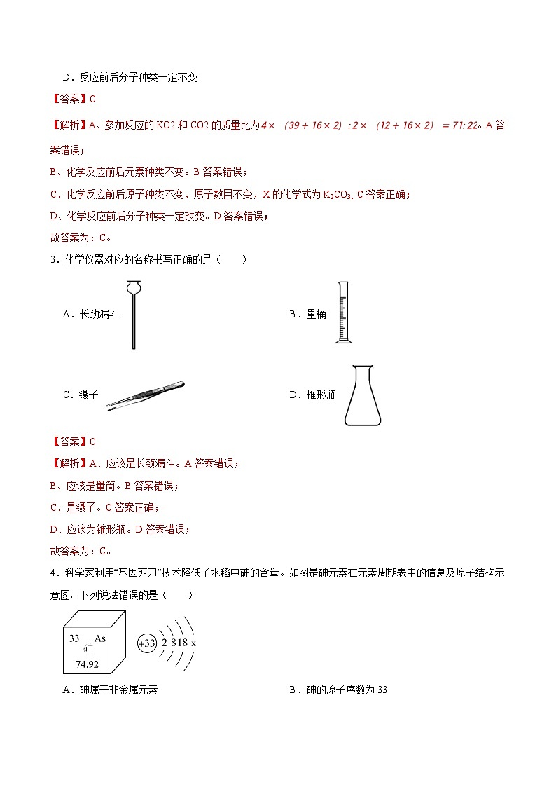 化学（深圳卷）（全解全析）第2页