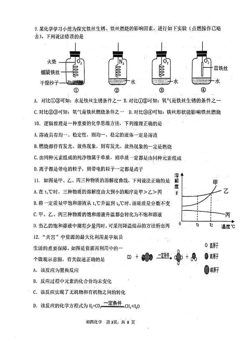 2024年山东省威海市乳山市中考一模化学试题第3页