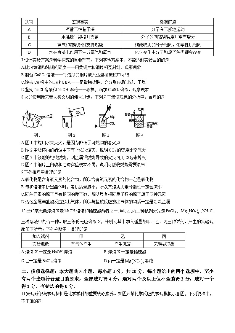 2024年山东省济南市历城区中考二模化学试题第2页
