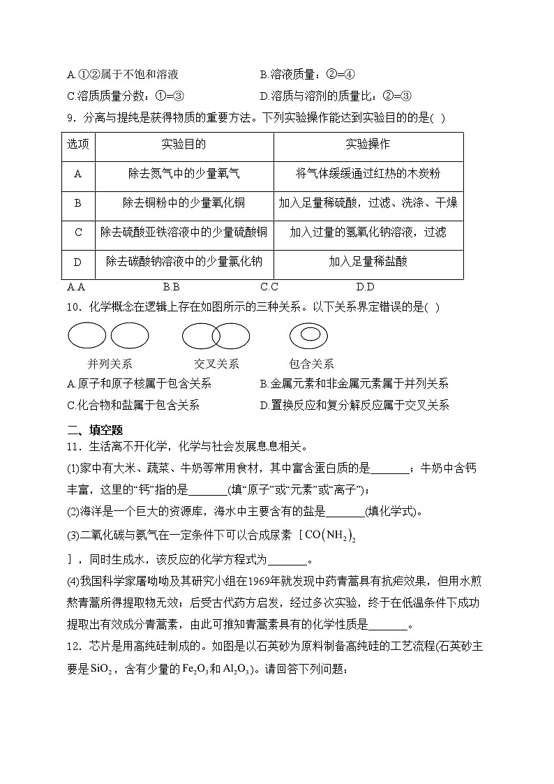 山东省菏泽市2024年中考二模化学试卷(含答案)03