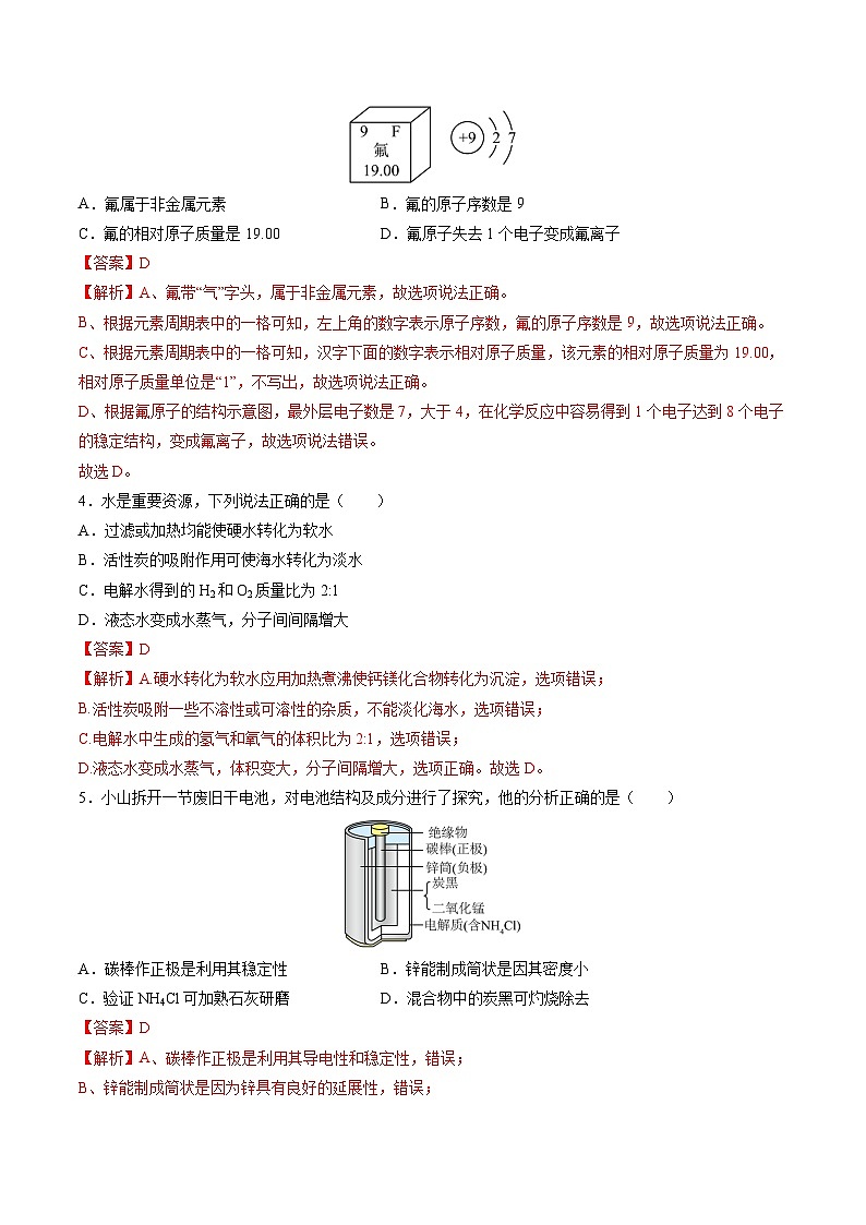 2024年中考第三次模拟考试题：化学（海南卷）（解析版）第2页