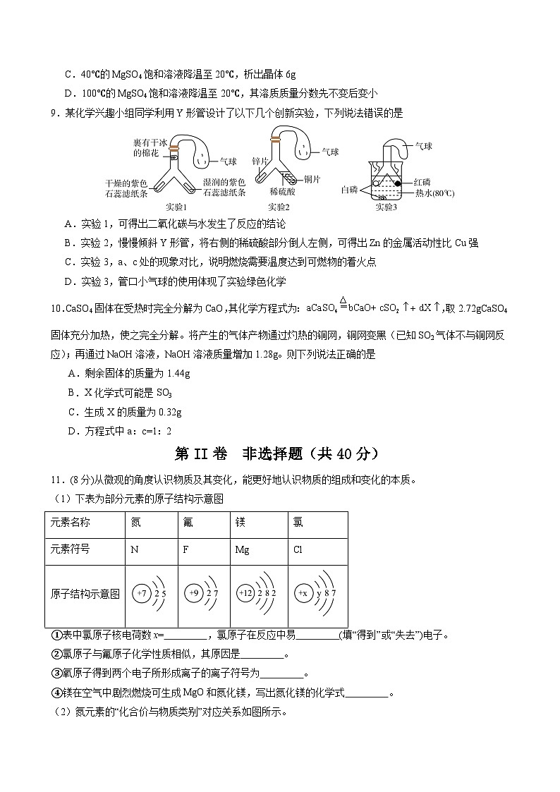 2024年中考第三次模拟考试题：化学（南通卷）（考试版）第3页