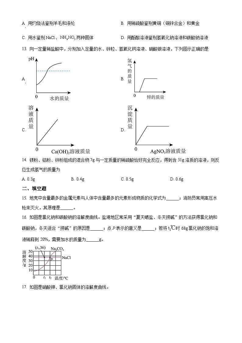 2024年河南省南阳市中考二模化学试题03