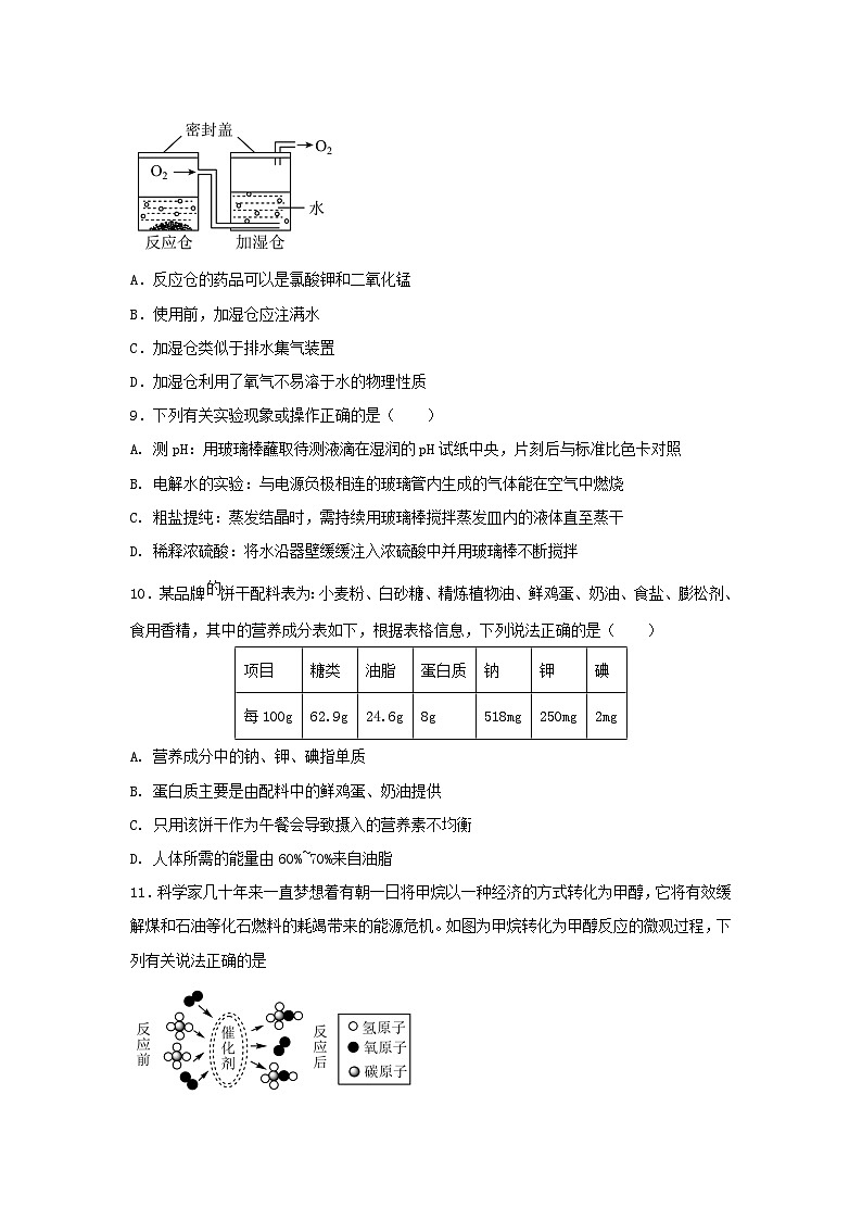 2024年湖北省大冶市部分学校中考第一次模拟联考化学试题03