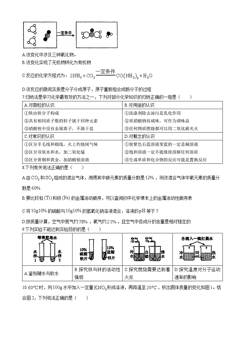02，2024年江苏省连云港市外国语学校中考二模化学试卷(无答案)第2页