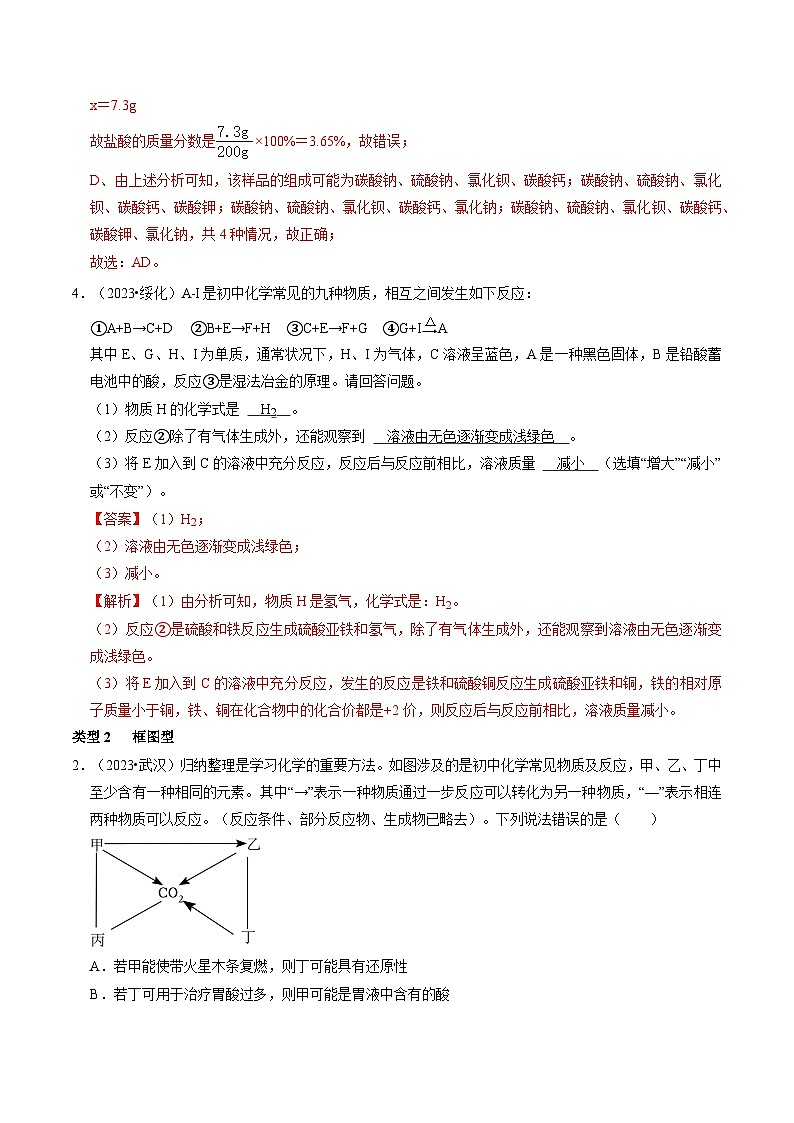 题型02 物质推断题（解析版）第3页