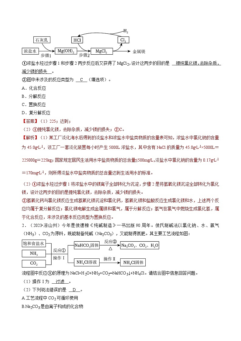 化学查补能力 提升练题型03 工艺流程题02