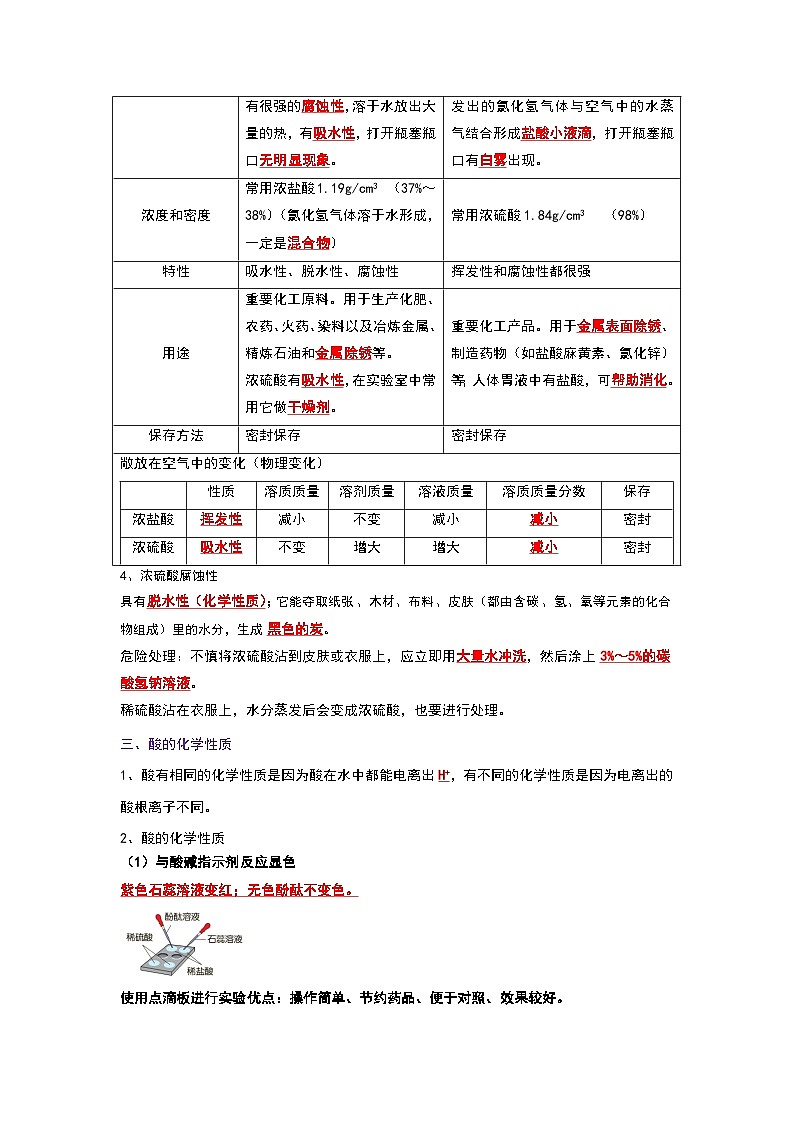 10.1 常见的酸和碱（考点解读）（原卷版）第2页