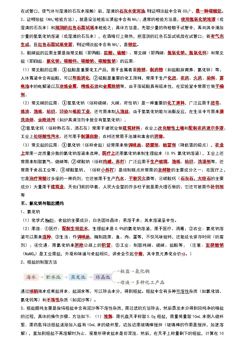 第11单元  盐 化肥（考点复习）（解析版）第3页