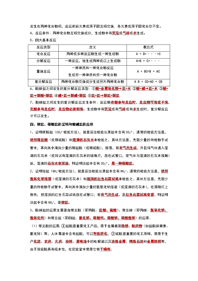 第11单元  盐 化肥（考点复习）（原卷版）第3页