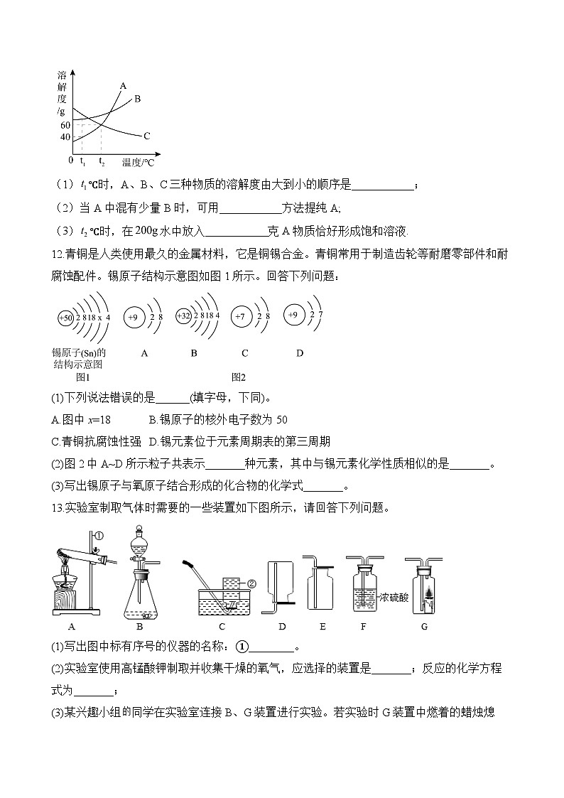2024届中考化学模拟五月冲刺卷 【西藏专用】03