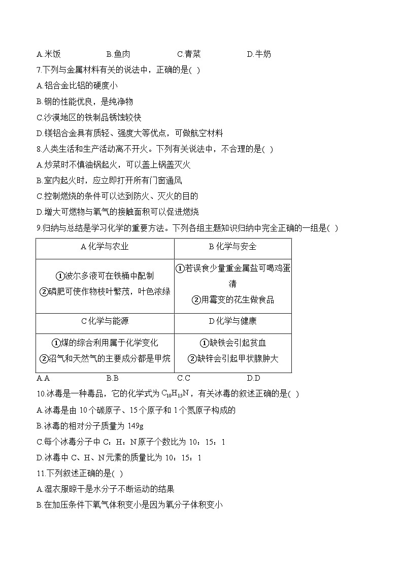2024届中考化学模拟五月冲刺卷 【重庆专用】第2页
