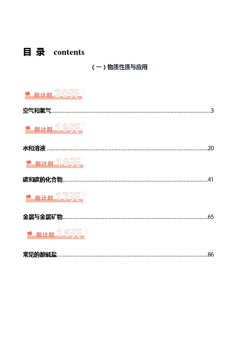 化学（一）-2024年中考考前20天终极冲刺攻略（原卷）（含答案）第1页