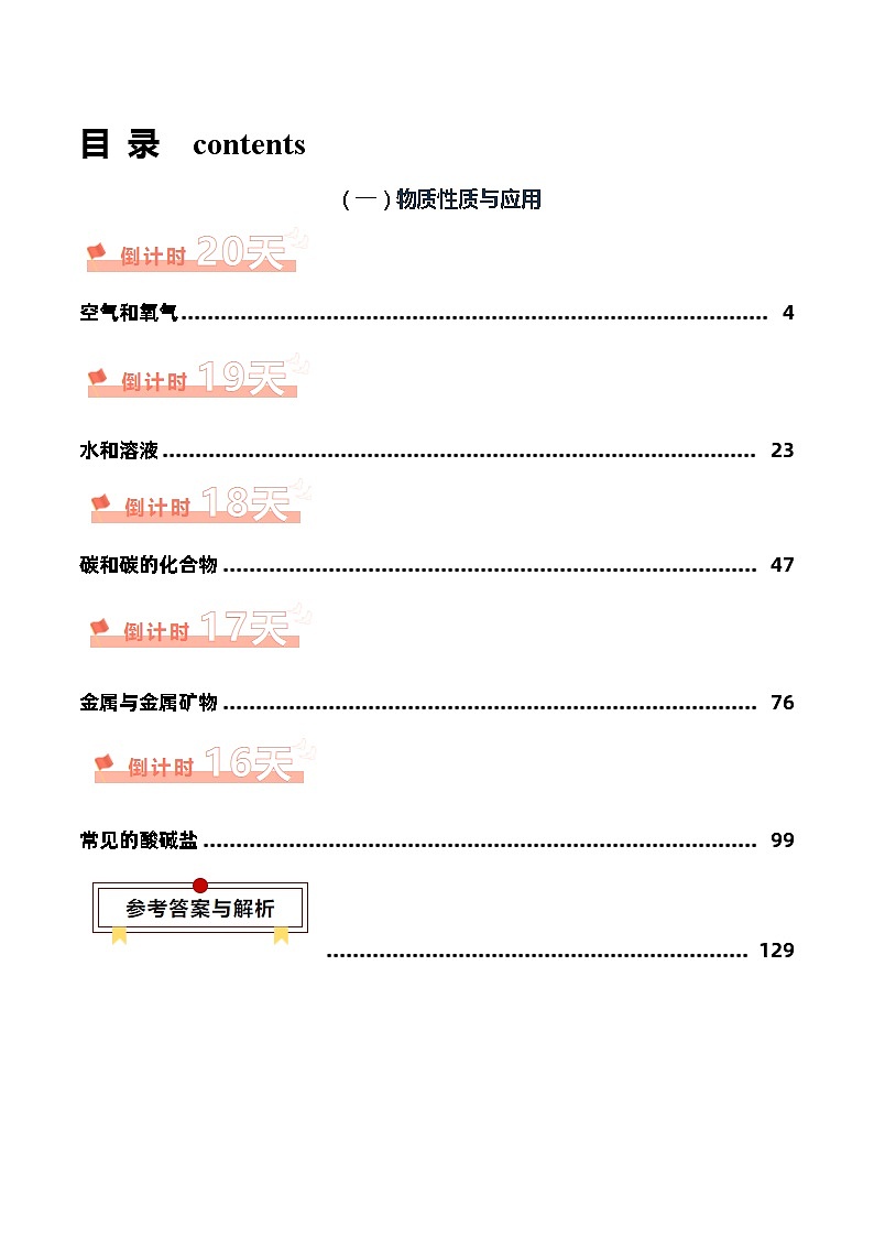 化学（一）-2024年中考考前20天终极冲刺攻略（解析）（含答案）第1页