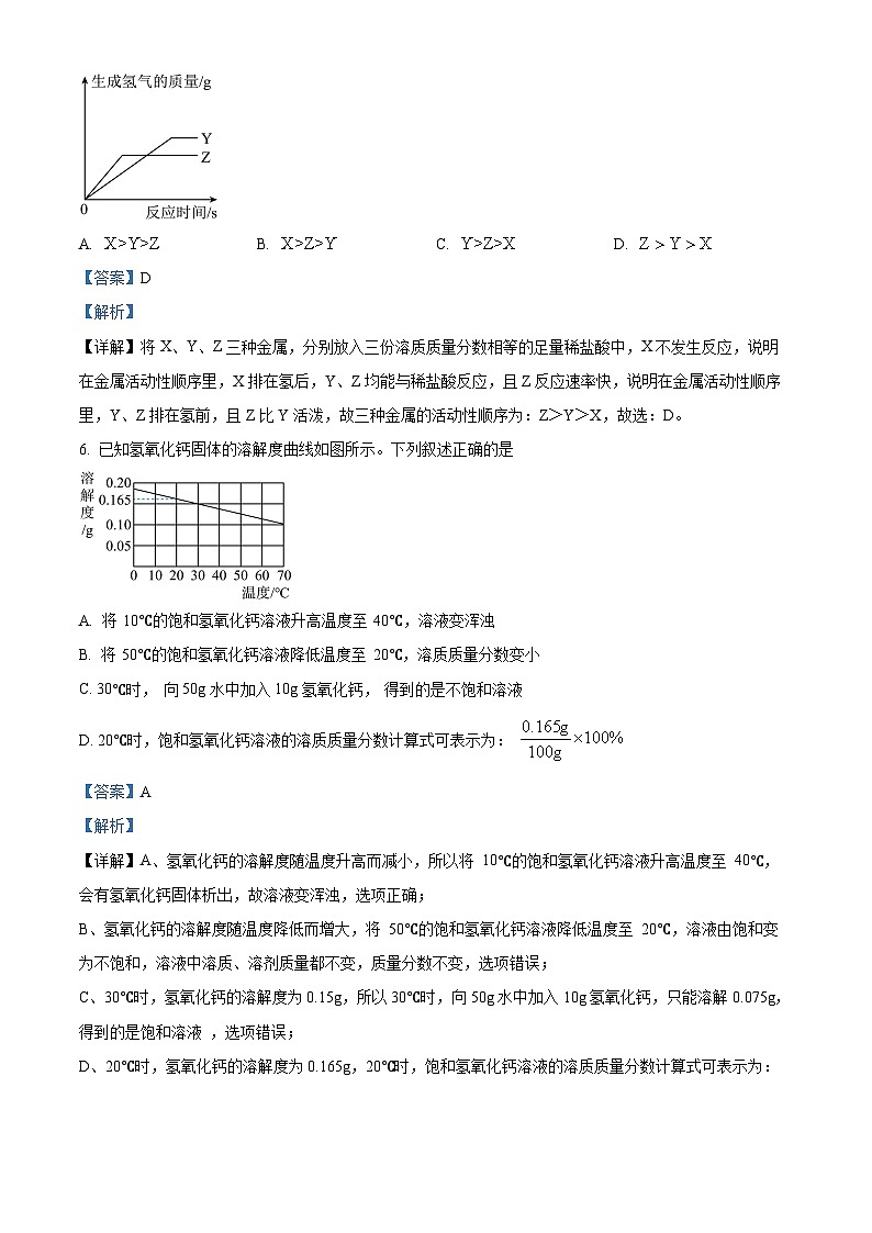 2024年甘肃省武威市凉州区武威第二十四中学中考三模化学试题（解析版）第3页