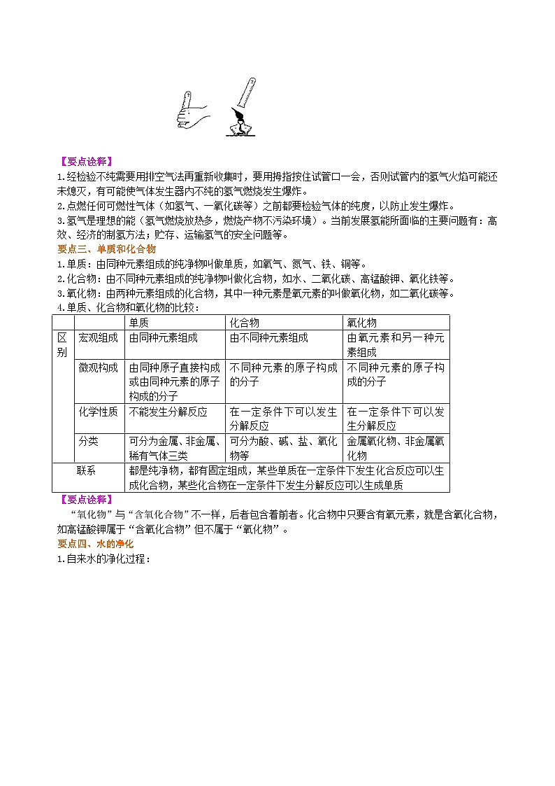 化学人教版九上高效讲练系列19 水的组成与净化（提高） 知识讲解02