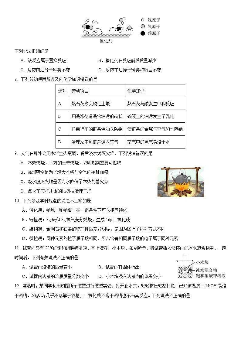 2024年安徽省中考化学猜题卷（三）第2页