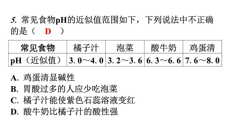 人教版九年级化学第十单元过关训练课件第6页