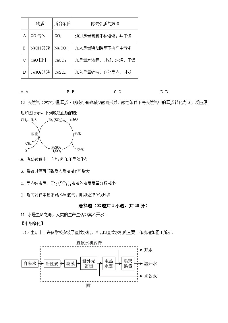 2024年江苏省淮安市金湖县中考模拟调研测试（二）化学试题（原卷版+解析版）03