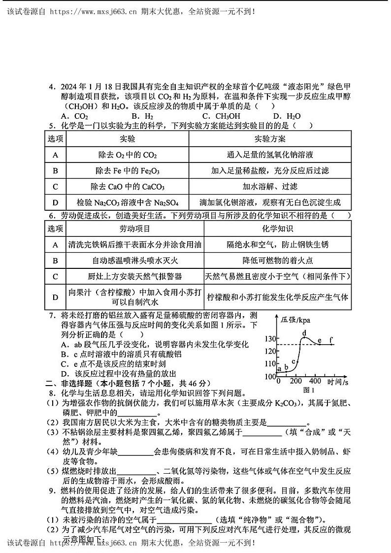 16，2024贵州省毕节市年中考三模考试化学试题第2页