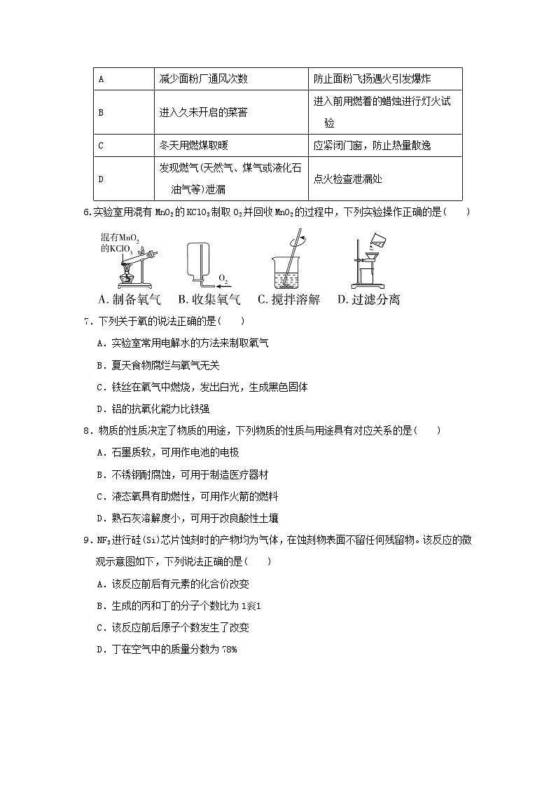 安徽省2024九年级化学下学期学情评估二试卷（附答案人教版）02