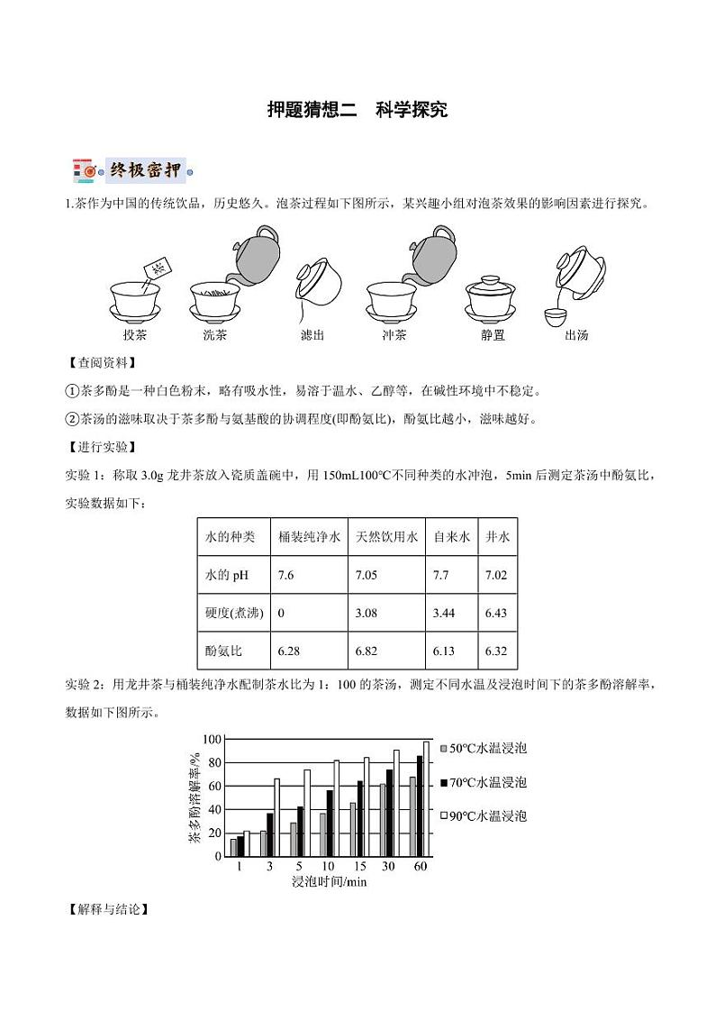 2024年中考终极押题猜想-化学（北京专用）（原卷版+解析版）03