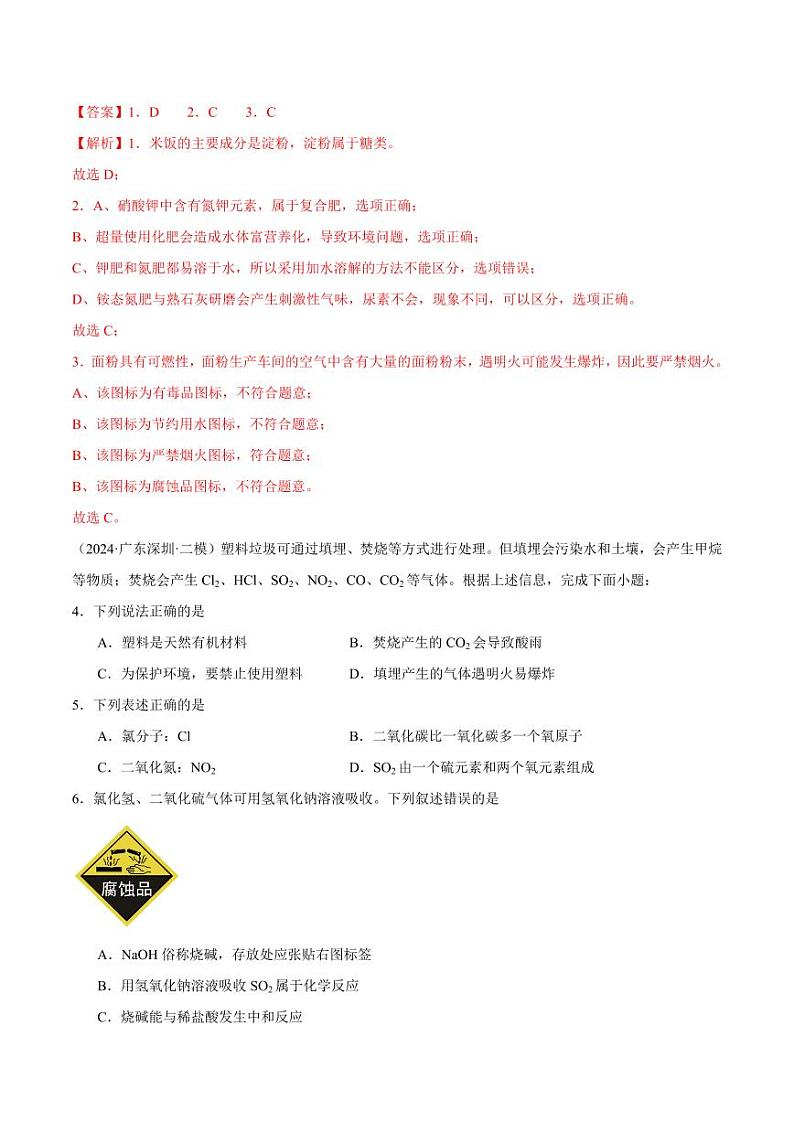 2024年中考终极押题猜想-化学（深圳专用）（解析版）第2页