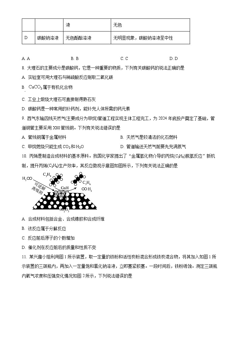 2024年安徽省合肥市多校联考中考夺魁考试（一模）化学试题（学生版+教师版）03