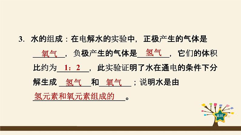 人教版化学九上课时练测课件：4.3水的组成第4页