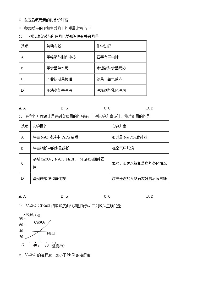 2024年广东省梅州市梅江区梅州中学初中学业水平考试仿真模拟考卷化学试题（学生版）第3页