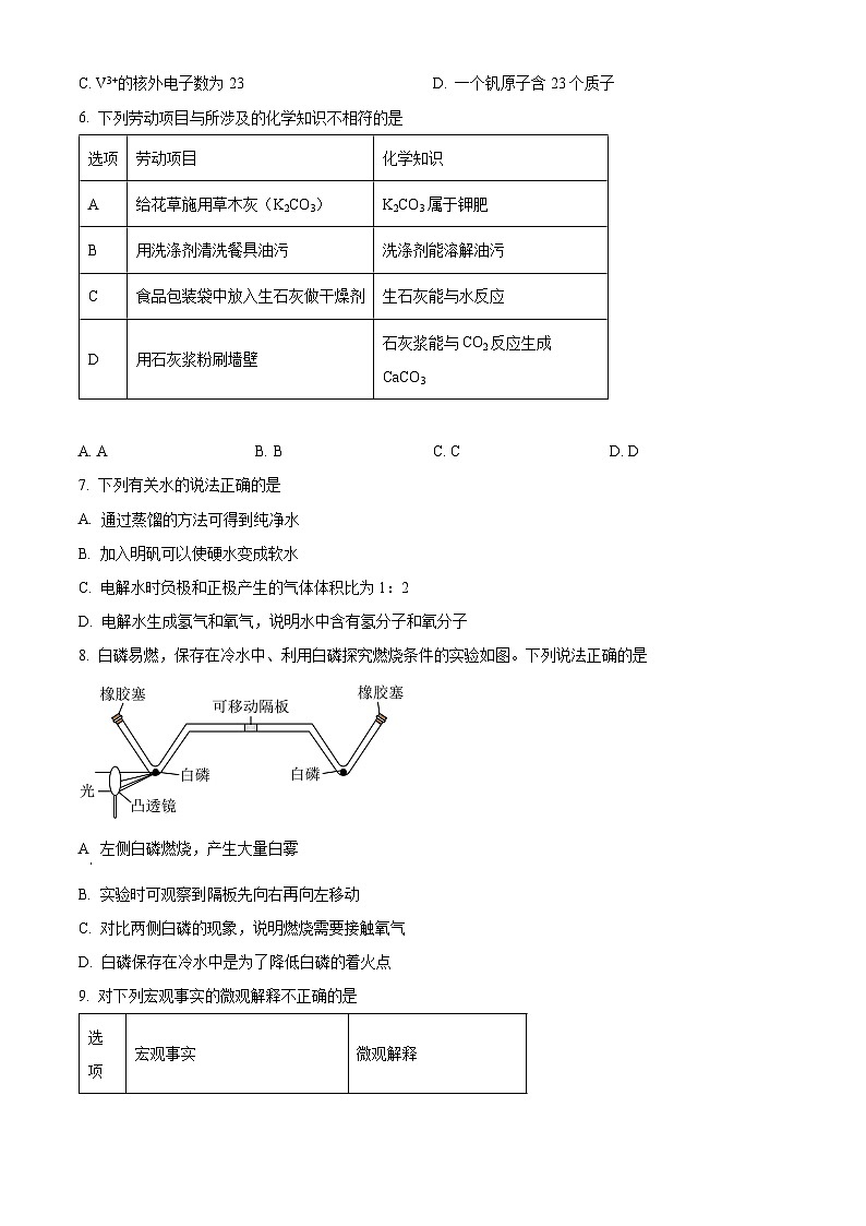 2024年广东省广州市天河区中考二模化学试卷（学生版+教师版）02